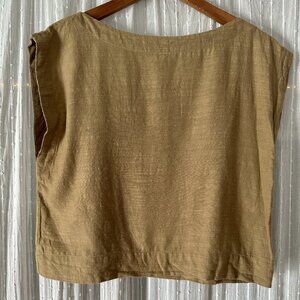 100% Organic Cotton XS Laude the Label Tank Top in Tannin